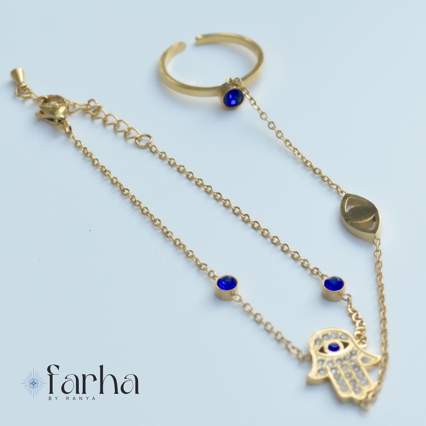 Hathor's Hand of Protection Hand Chain