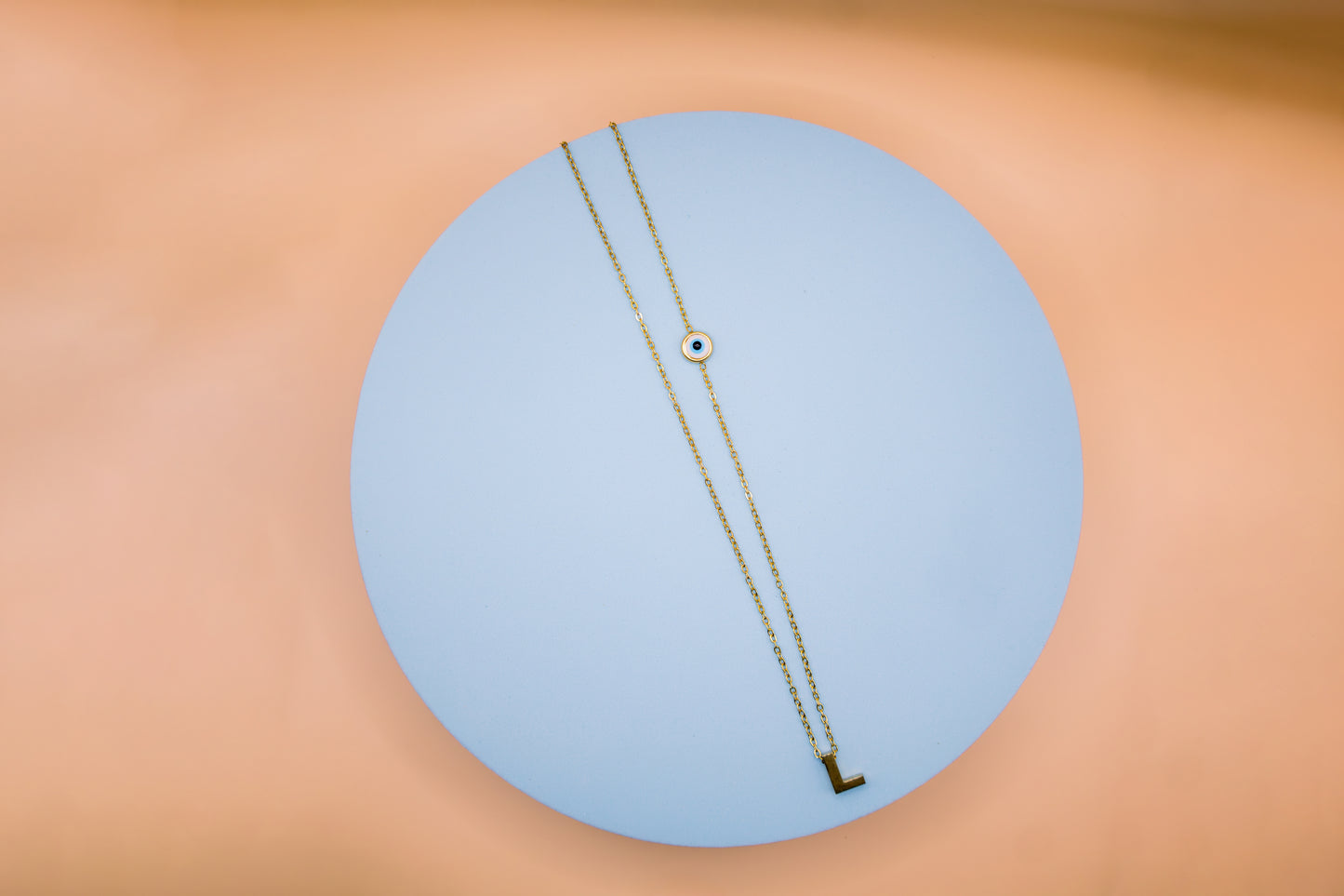 Dual Charm Evil Eye Necklace