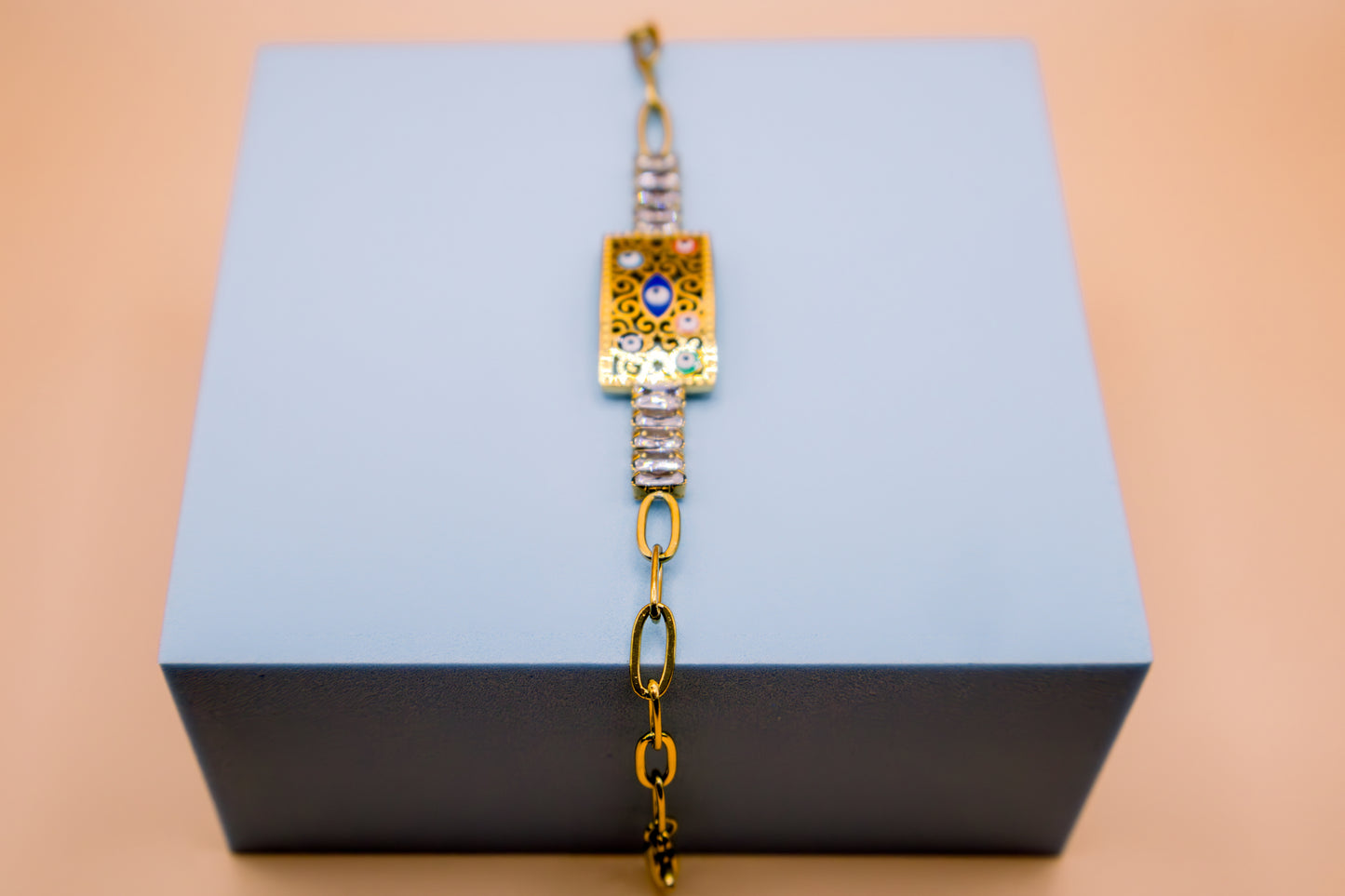 Mosaic Evil Eye Charm Bracelet