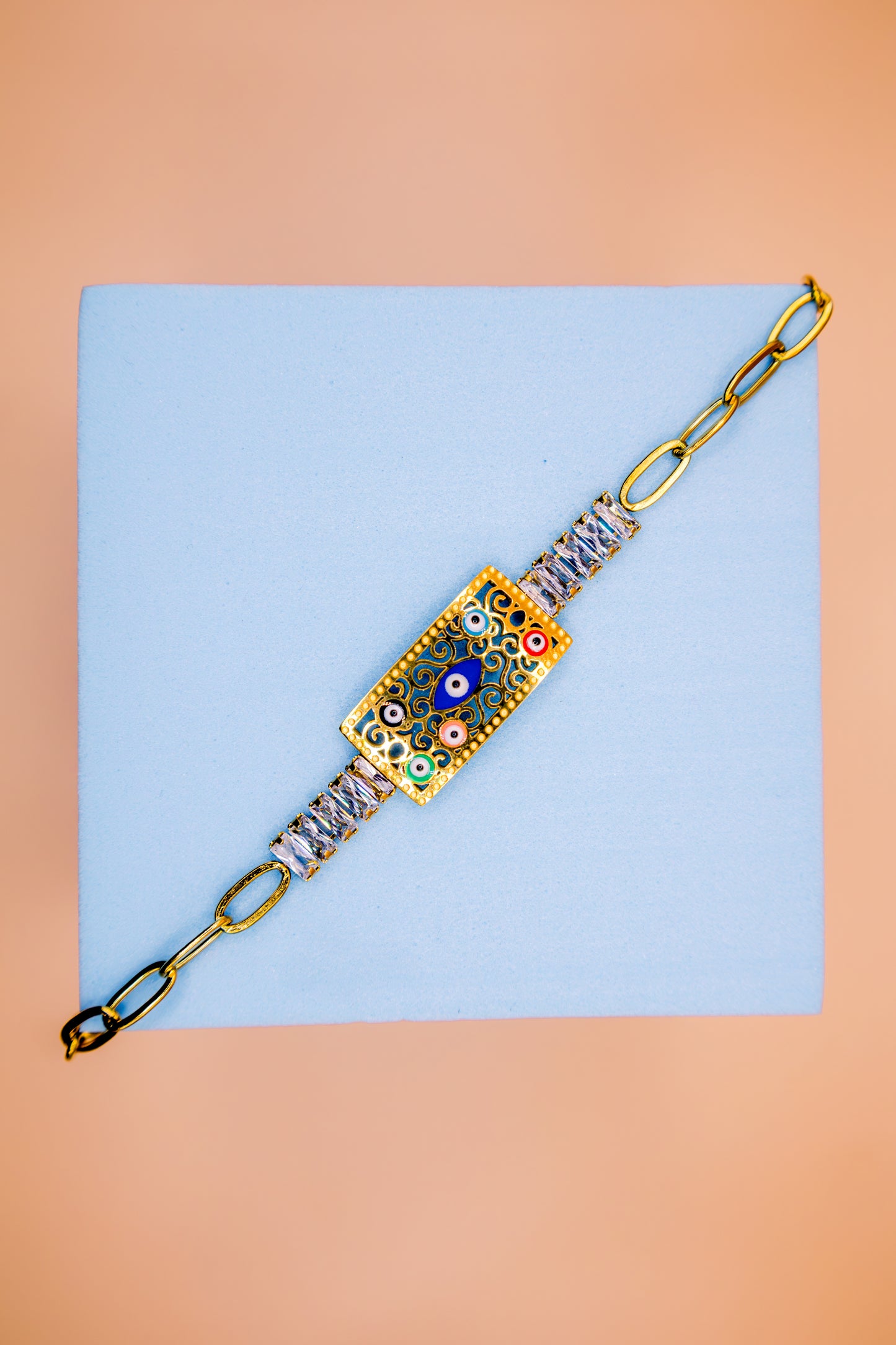 Mosaic Evil Eye Charm Bracelet