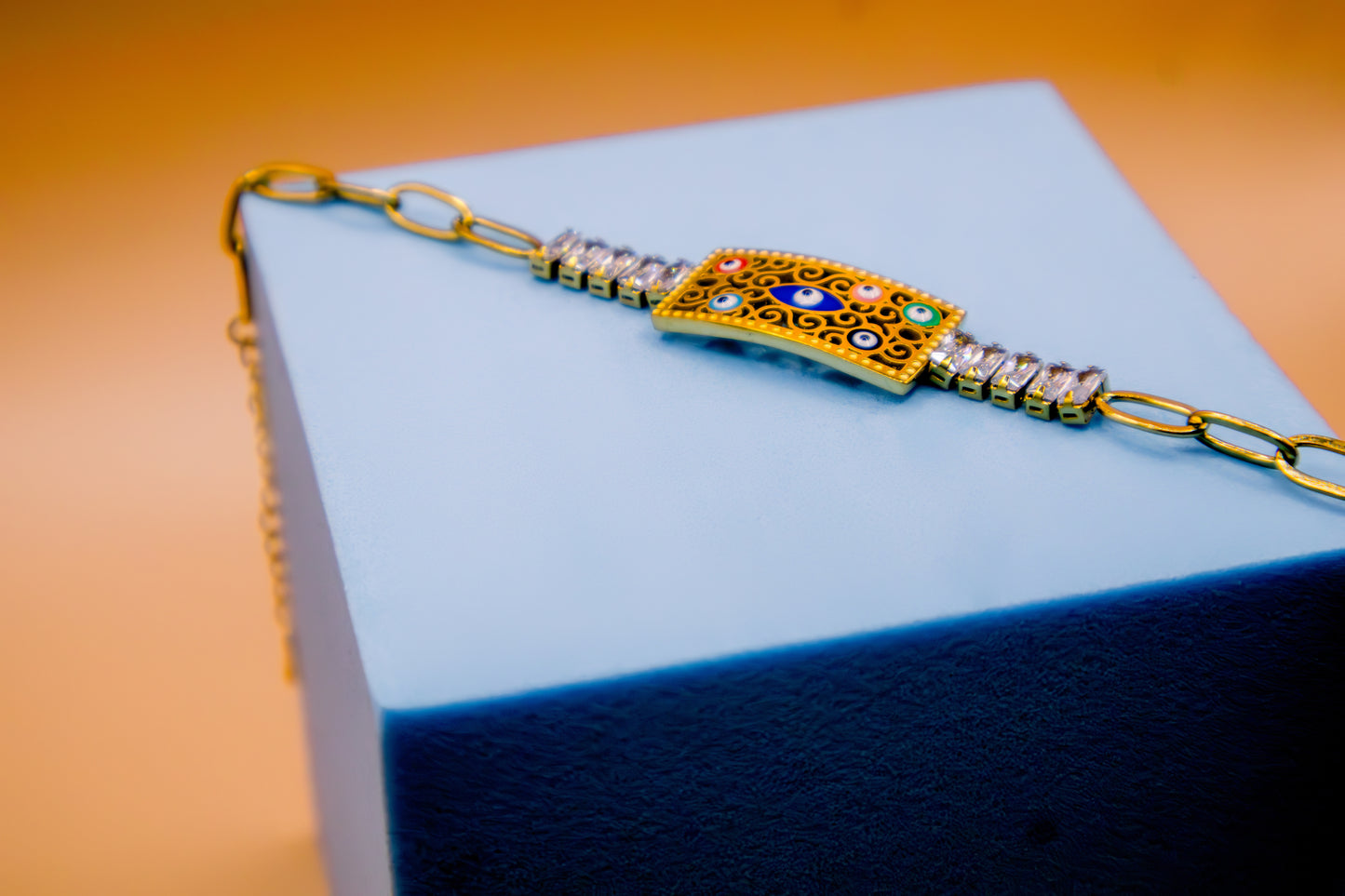 Mosaic Evil Eye Charm Bracelet