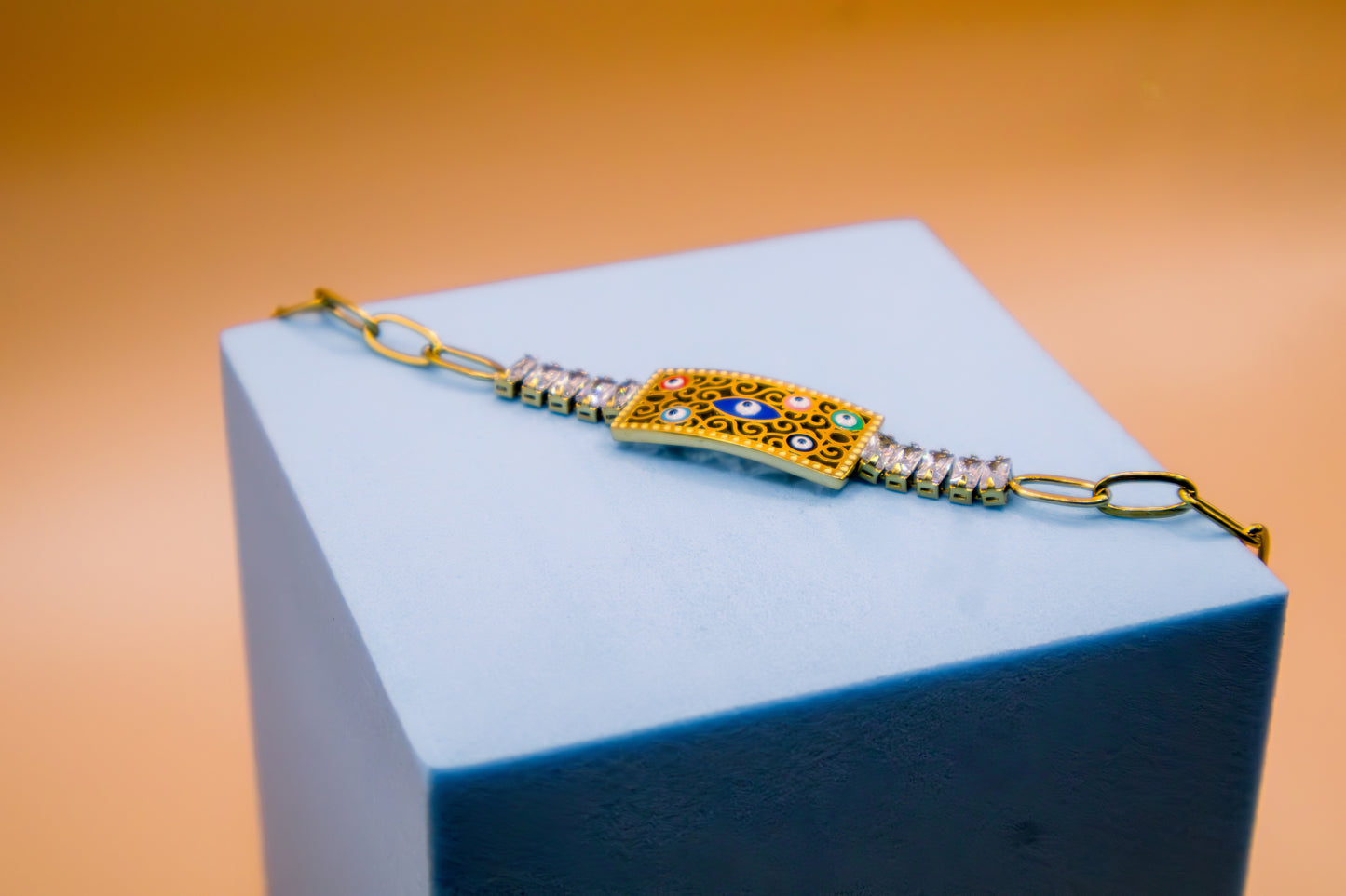 Mosaic Evil Eye Charm Bracelet