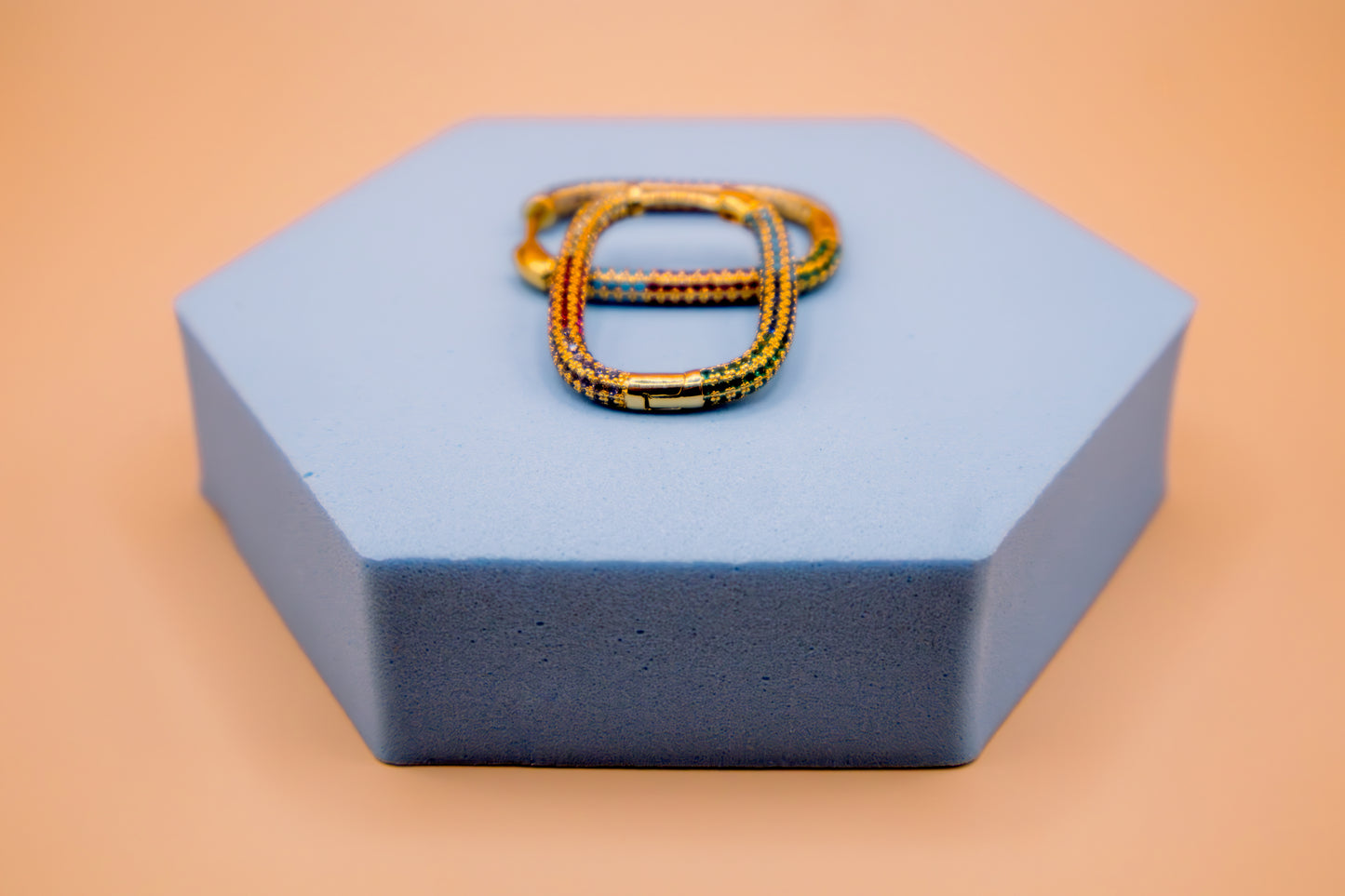 Color Fusion Carabiner Hoop Earrings