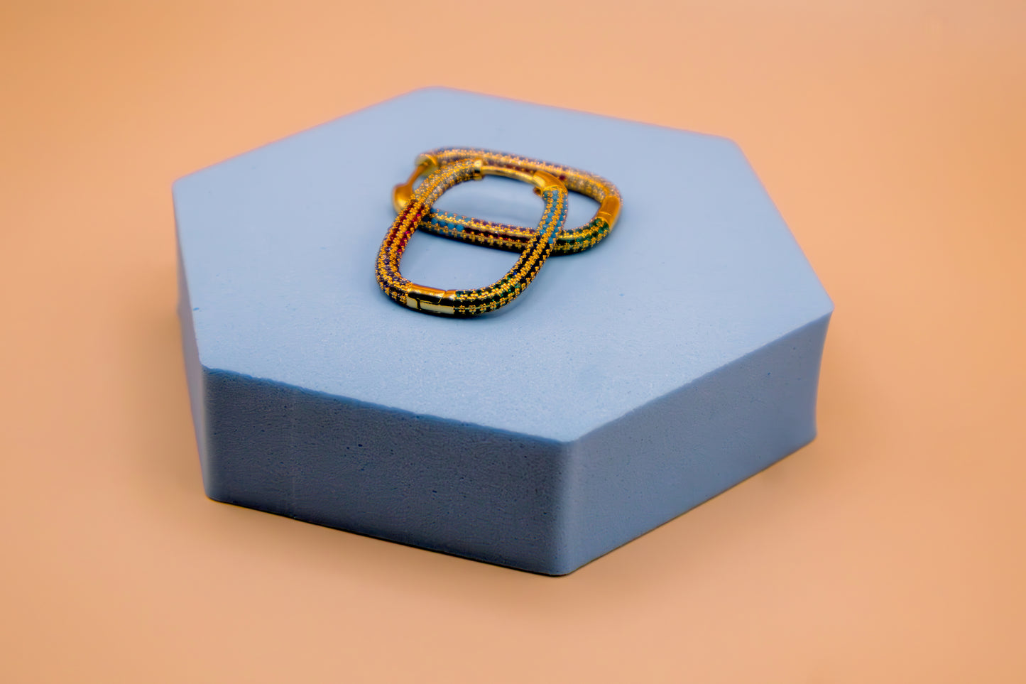 Color Fusion Carabiner Hoop Earrings