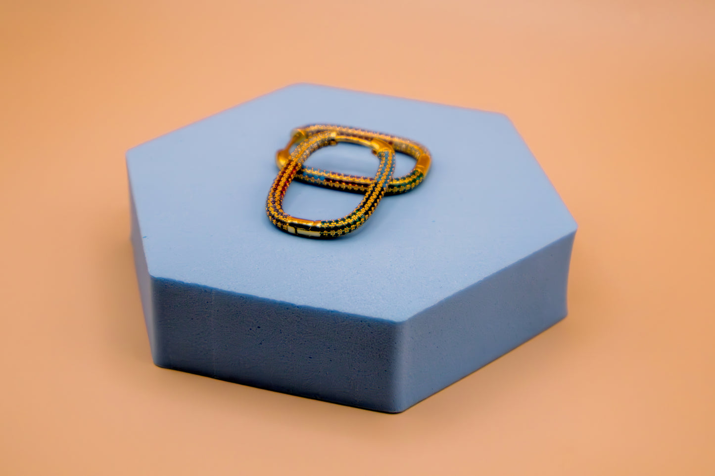 Color Fusion Carabiner Hoop Earrings