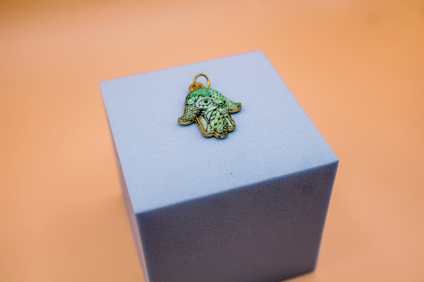 Verdant Hamsa necklace pendant