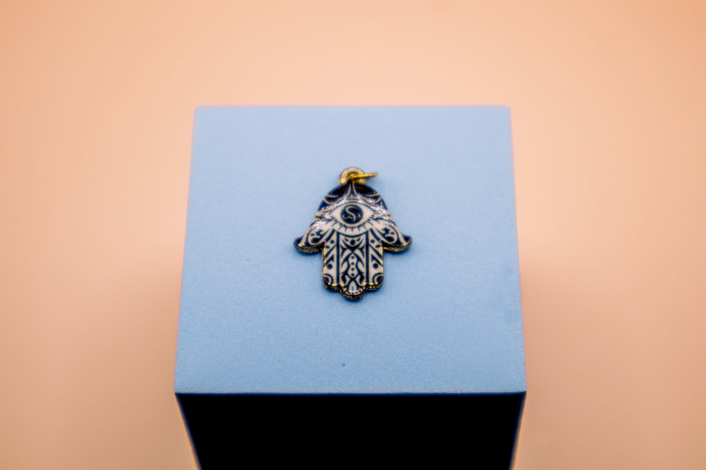 Midnight Hamsa Protection Pendant