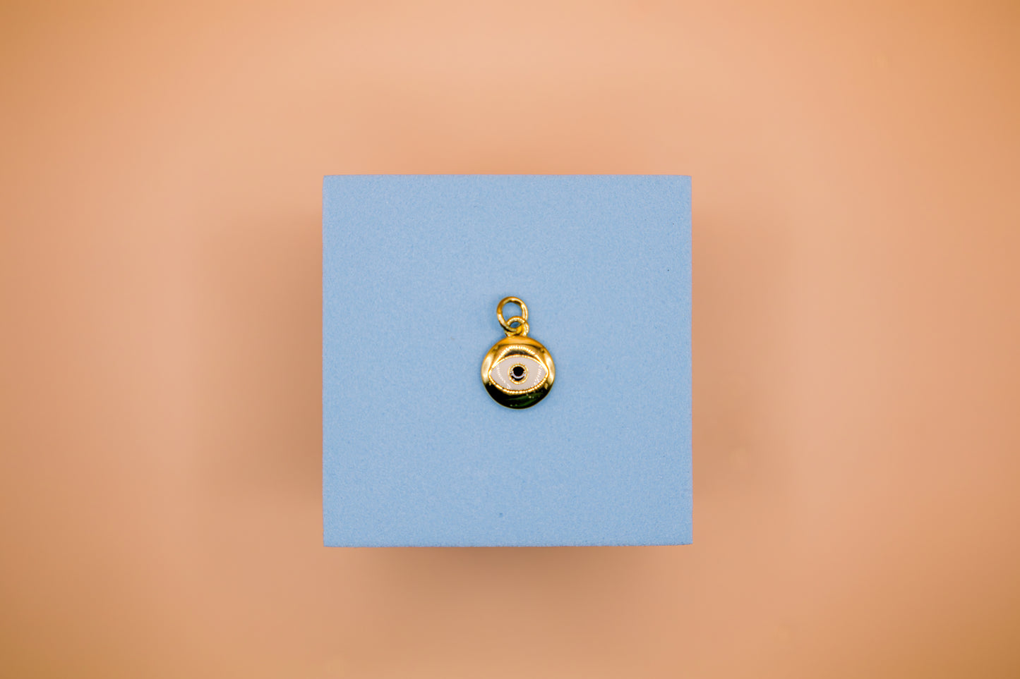 Golden Evil Eye Coin Necklace Pendant