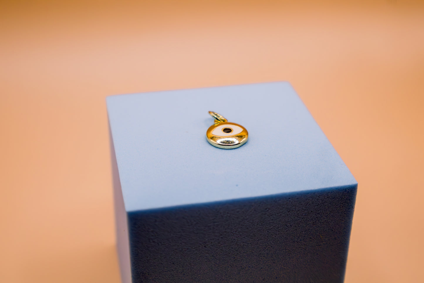 Golden Evil Eye Coin Necklace Pendant
