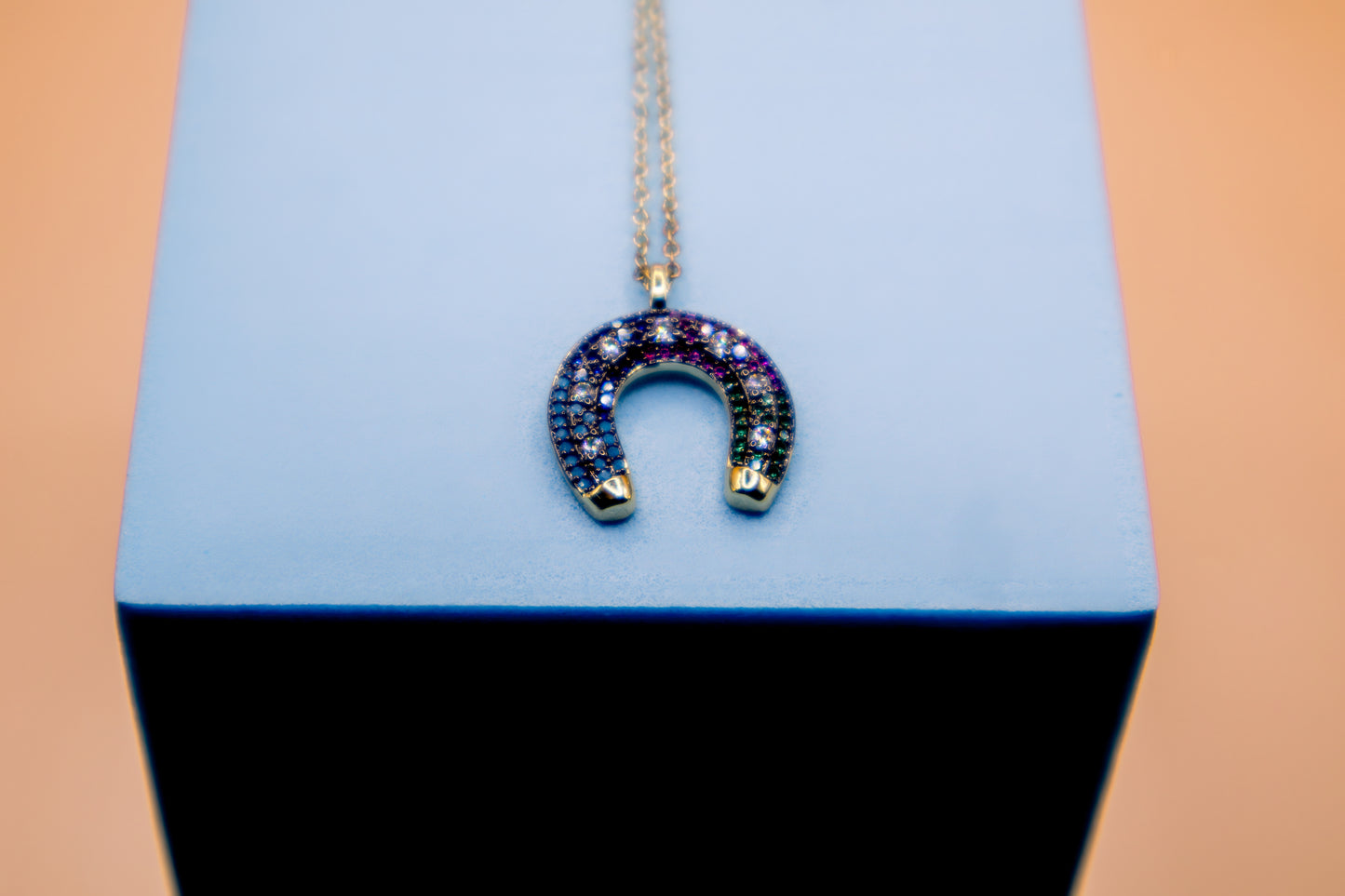 Rainbow Horseshoe Necklace