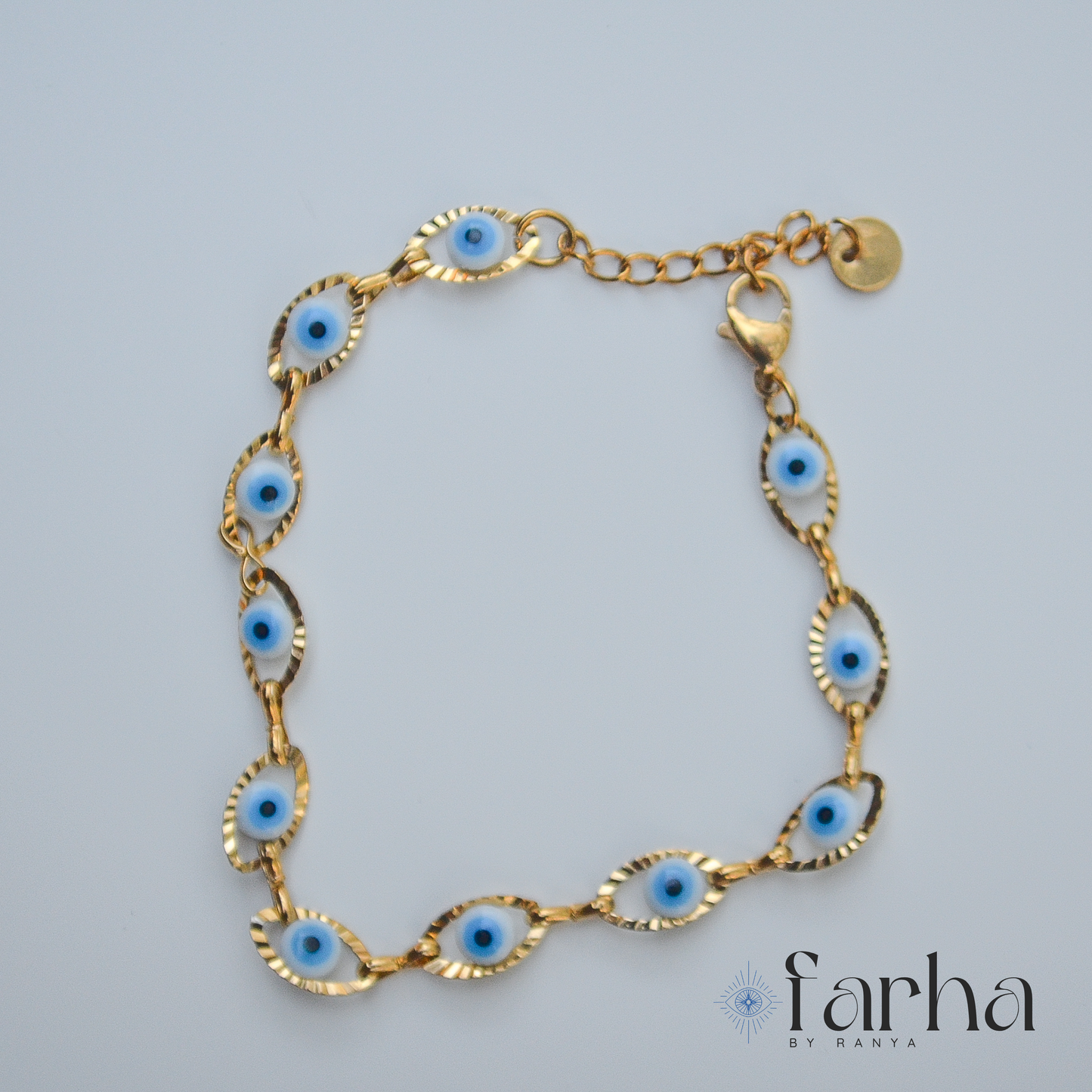 Look into My White Evil Eye bracelet