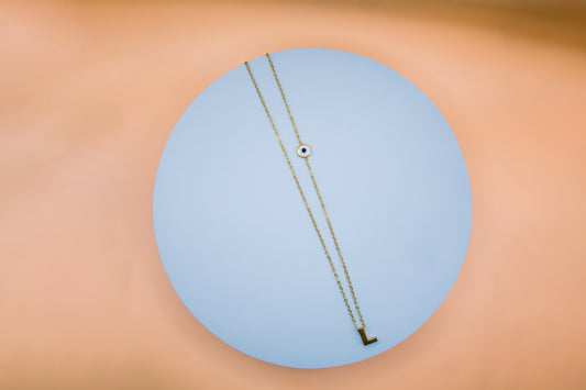 Dual Charm Evil Eye Necklace
