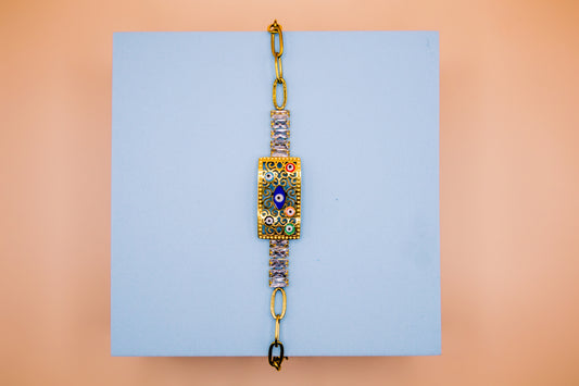 Mosaic Evil Eye Charm Bracelet
