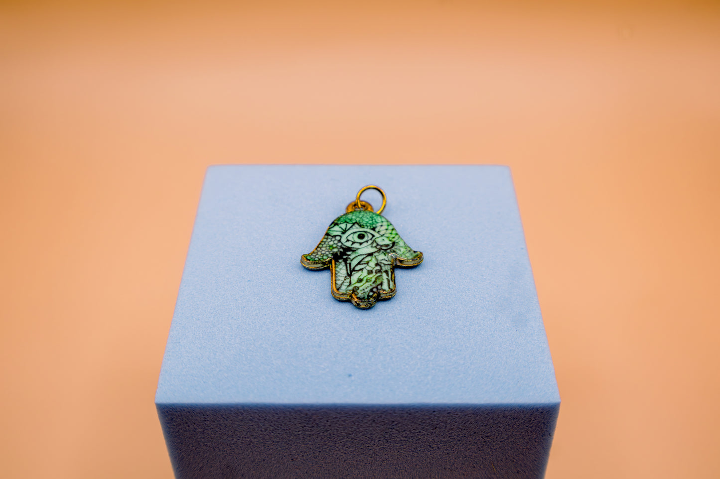 Verdant Hamsa necklace pendant