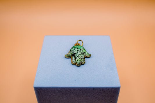 Verdant Hamsa necklace pendant