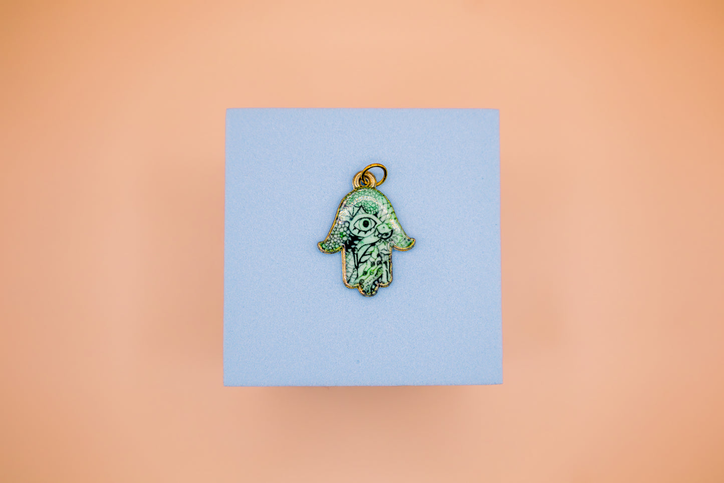 Verdant Hamsa necklace pendant