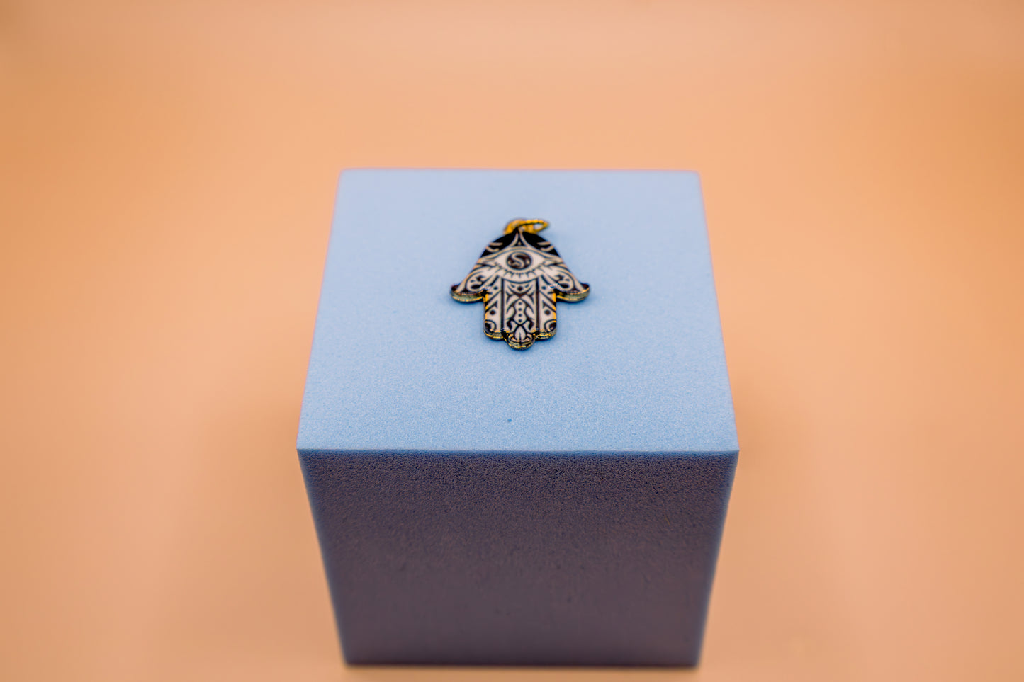 Midnight Hamsa Protection Pendant