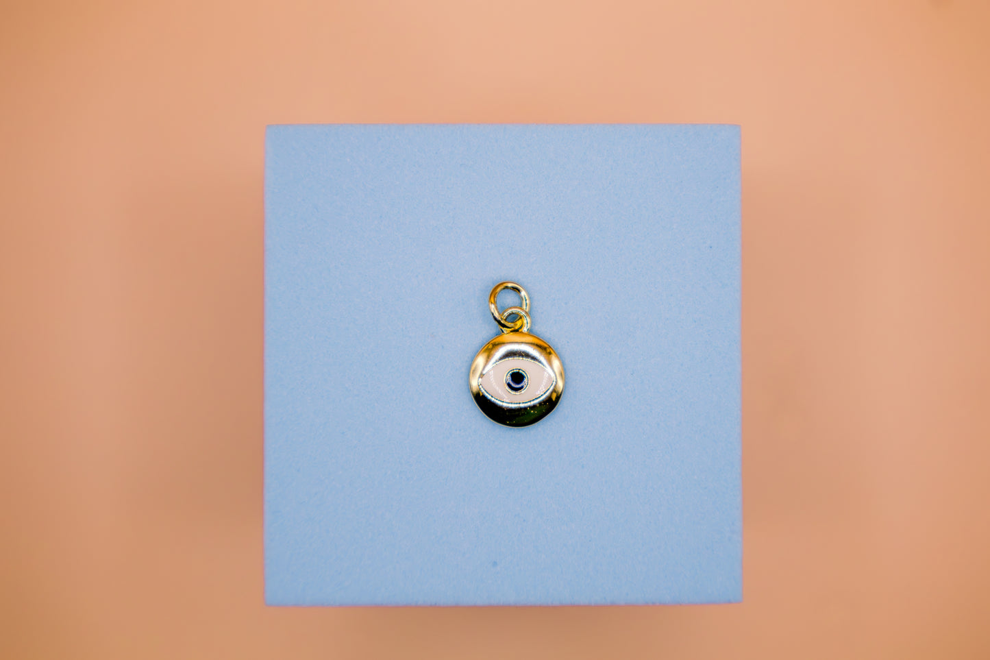 Golden Evil Eye Coin Necklace Pendant