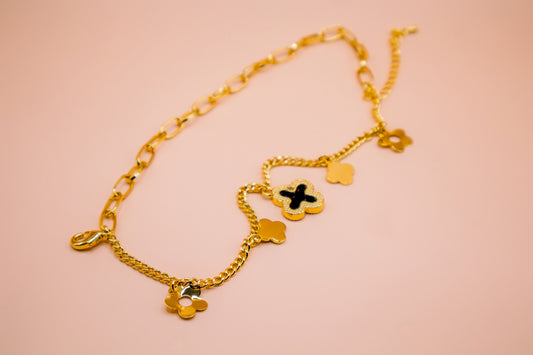 Golden Clover Charm Chain